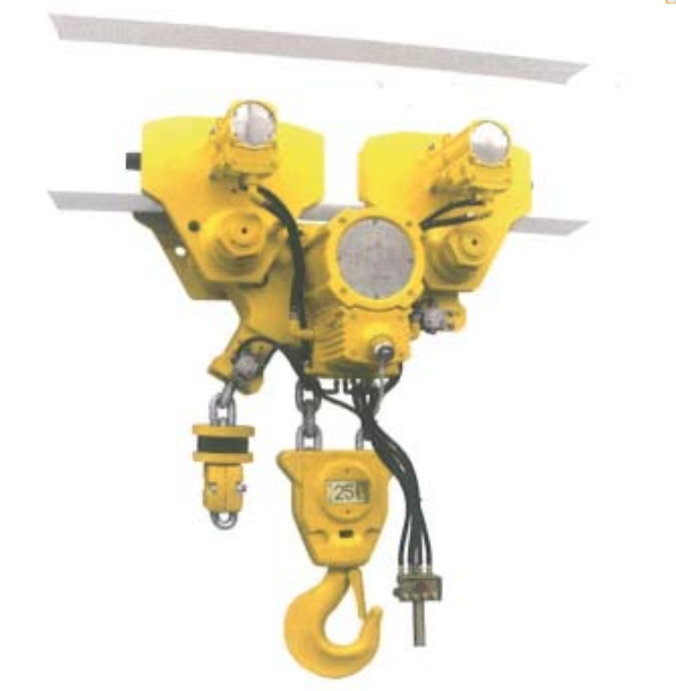 Pneumatic monorail lifting hoist