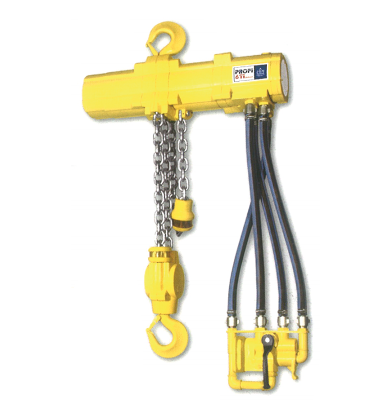 Pneumatic hoist that can be used in harsh conditions