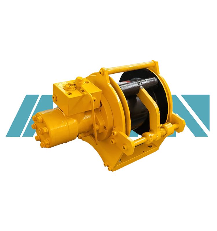 Hydraulic traction wire rope winch