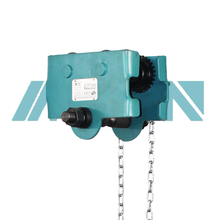 Hand chain hoist trolley assists hand chain hoist movement