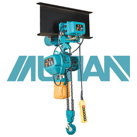 What are the reasons for the sudden interruption of the running electric hoist
